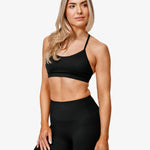 Essence Eda Sports Bra, Black, From The Side.