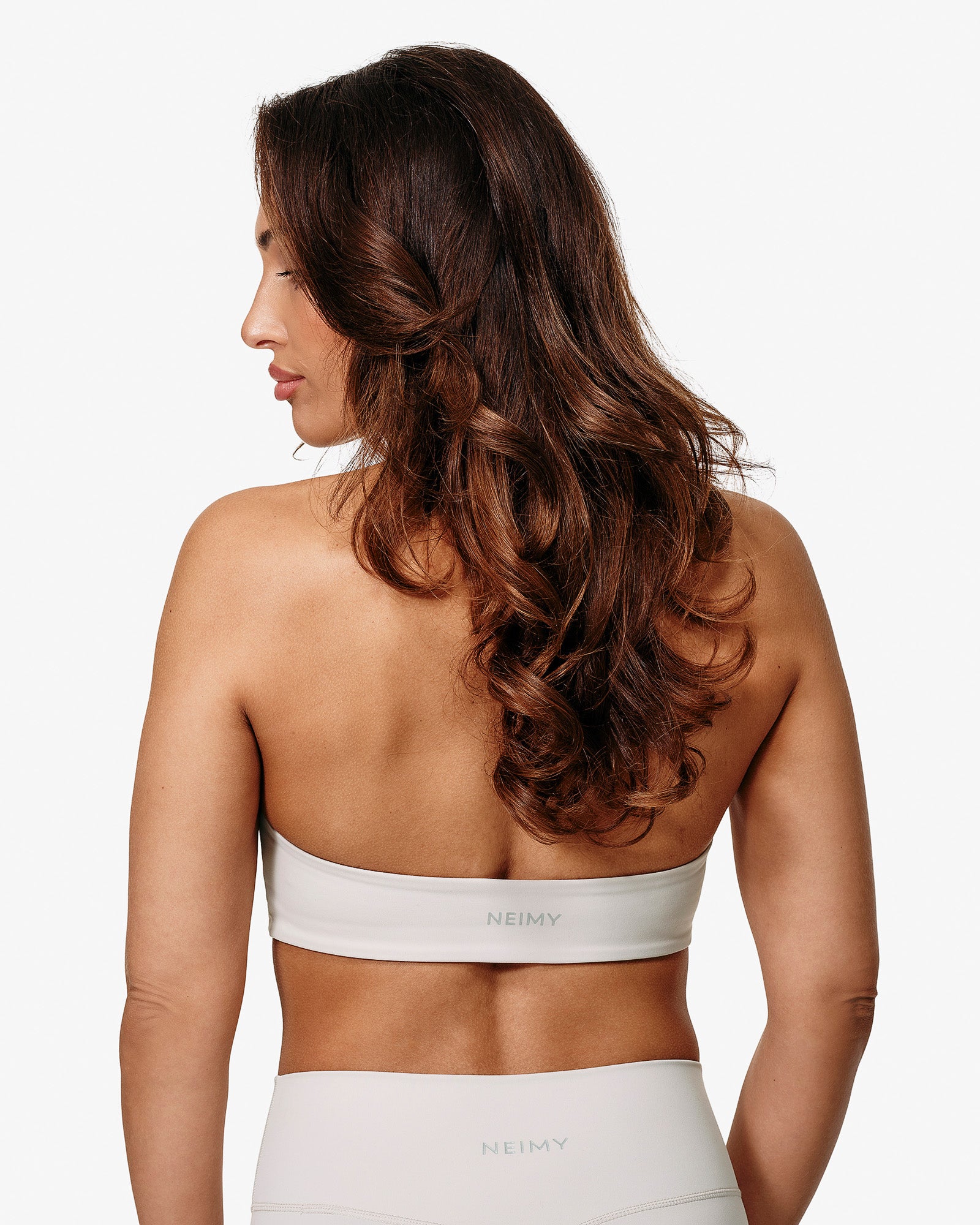 Essence Sia Sports Bra, White, Back Side.