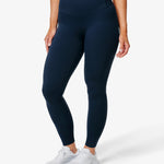 Essence Eda Leggings, Blue, From The Side.