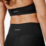 Essence Sia Sports Bra, Black, Close-Up.