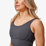 Hero Ace Sports Bra, Grey, Close-Up.