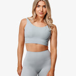 Hero Ace Sports Bra, Blue, Front Side. 