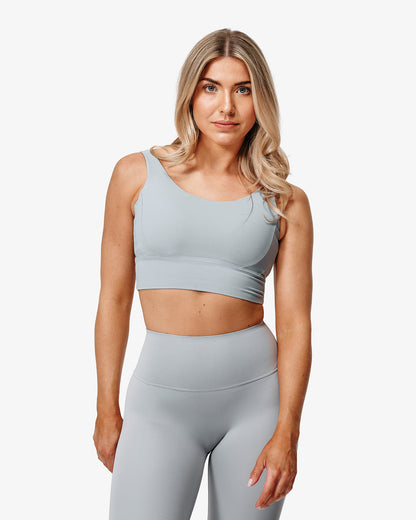 Hero Ace Sports Bra, Blue, Front Side. 